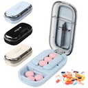 Pill Cutter Splitter for Small and Tiny Pills - 1/4 Pill Cutter with Centering Device - Easy-to-Use Splitter for Precision Cuts - for Small and Tiny (Blue)