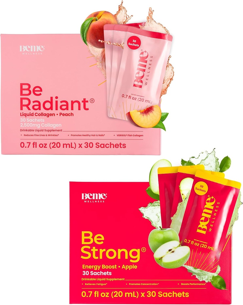 BeMe BeRadiant & Be Strong Bundle - Υγρό κολλαγόνο & βιταμίνη B12 συμπληρώματα