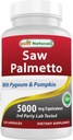 Best Naturals Saw Palmetto 10:1 Extract Συμπληρώματα Prostate για άνδρες - 120 κάψουλες - Φτιαγμένο με Pygeum Bark 4:1 εκχύλισμα & σκόνη σπόρων κολοκύθας