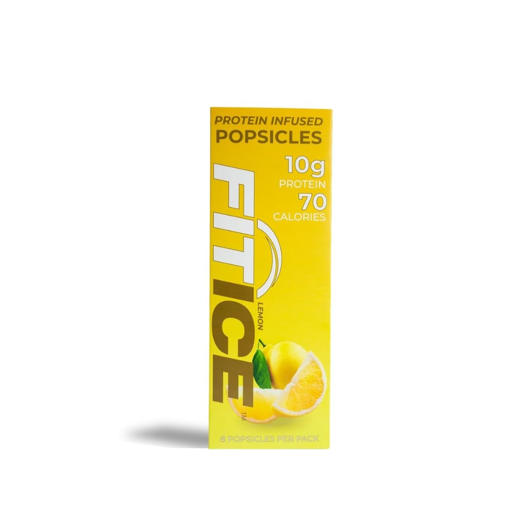 10g Protein Frozen Popsicles – Lemon, Pineapple Mango & Variety Pack – Low Sugar, Gluten-Free Protein Pops – 8 Count Healthy Frozen Snack & Dessert for Kids & Adults (Lemon)