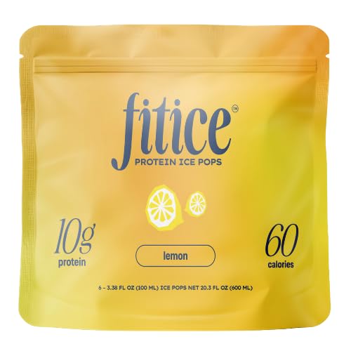 10g Protein Frozen Popsicles – Lemon, Pineapple Mango & Variety Pack – Low Sugar, Gluten-Free Protein Pops – 6 Count Healthy Frozen Snack & Dessert for Kids & Adults (6, Lemon New)