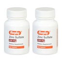 Rugby Zinc Sulfate 220 mg Tablets - Made with Zinc Sulfate Heptahydrate - Dietary Supplement - 100 Count (2 Pack)
