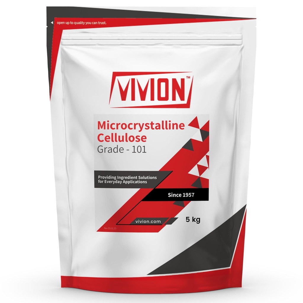 Microcrystalline Cellulose Powder Type 101-5 kg (11 lb) - Tablet Binder Direct Compression DC Excipient Filler