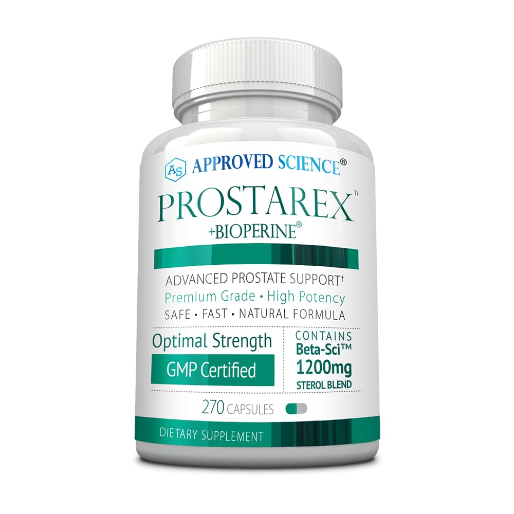 Εγκεκριμένη επιστήμη Prostarex - Συμπλήρωμα Prostate - Saw Palmetto, 1200mg Beta-Sitosterol, Bioperine - 270 κάψουλες - 3 Μήνες προσφοράς