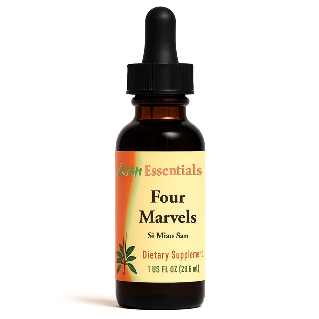Kan Herb Company Four Marvels – Traditional Chinese Herbal Blend for Dogs and Cats to Support Digestive Clarity, Fluid Balance, and Overall Wellness, Liquid Herbal Supplement for Pets, 1 fl oz