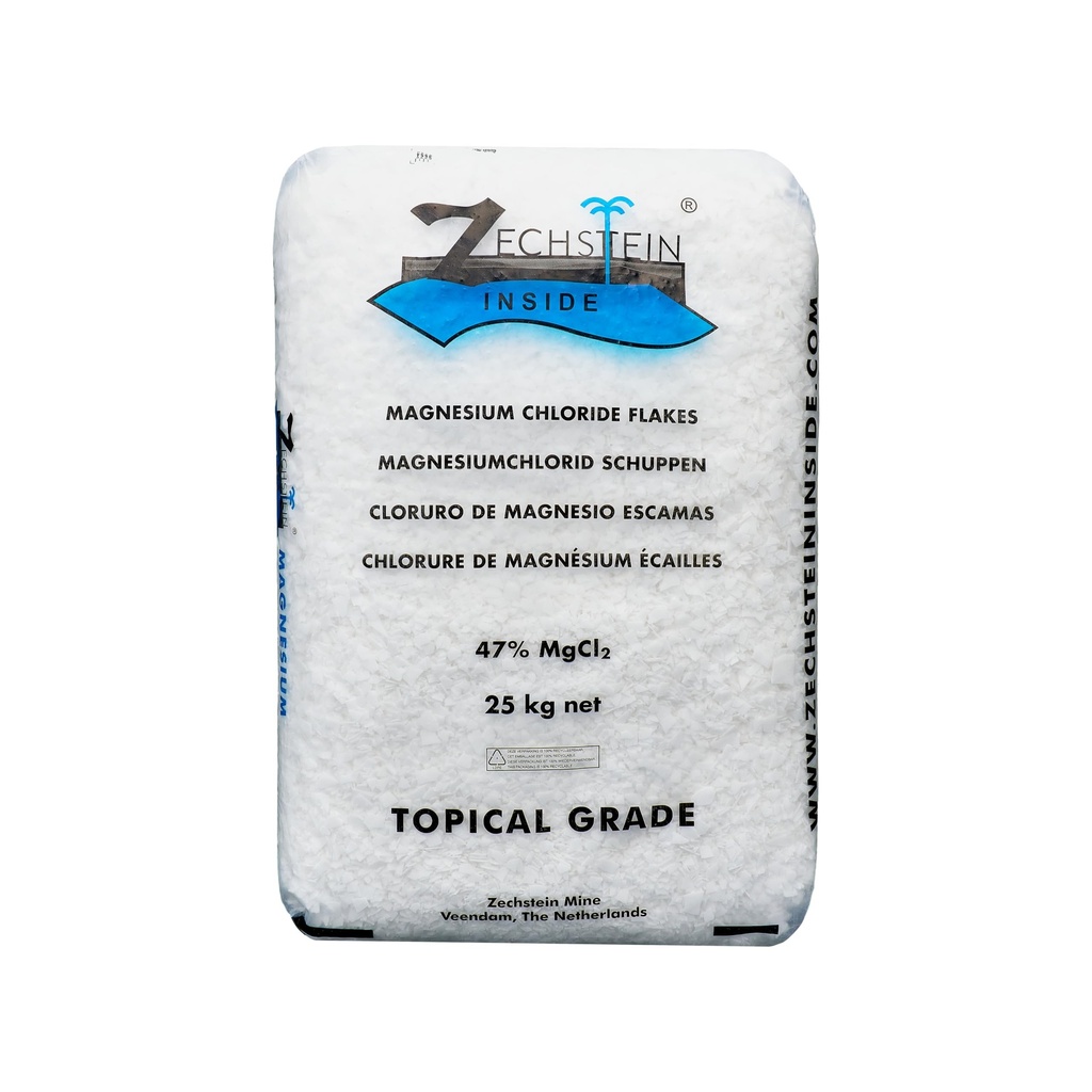 Authentic Zechstein Inside Bulk Magnesium Flakes: Magnesium Chloride Flakes for Baths | Pure, Organic, Transdermal Elemental Magnesium - 25kg Bag