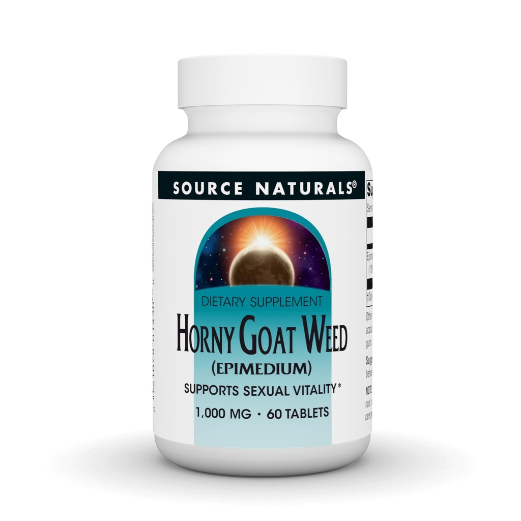 Source Naturals Horny Goat Weed (EPIMEDIUM) - Supports Sexual Vitality* 1,000 mg - 60 Tablets