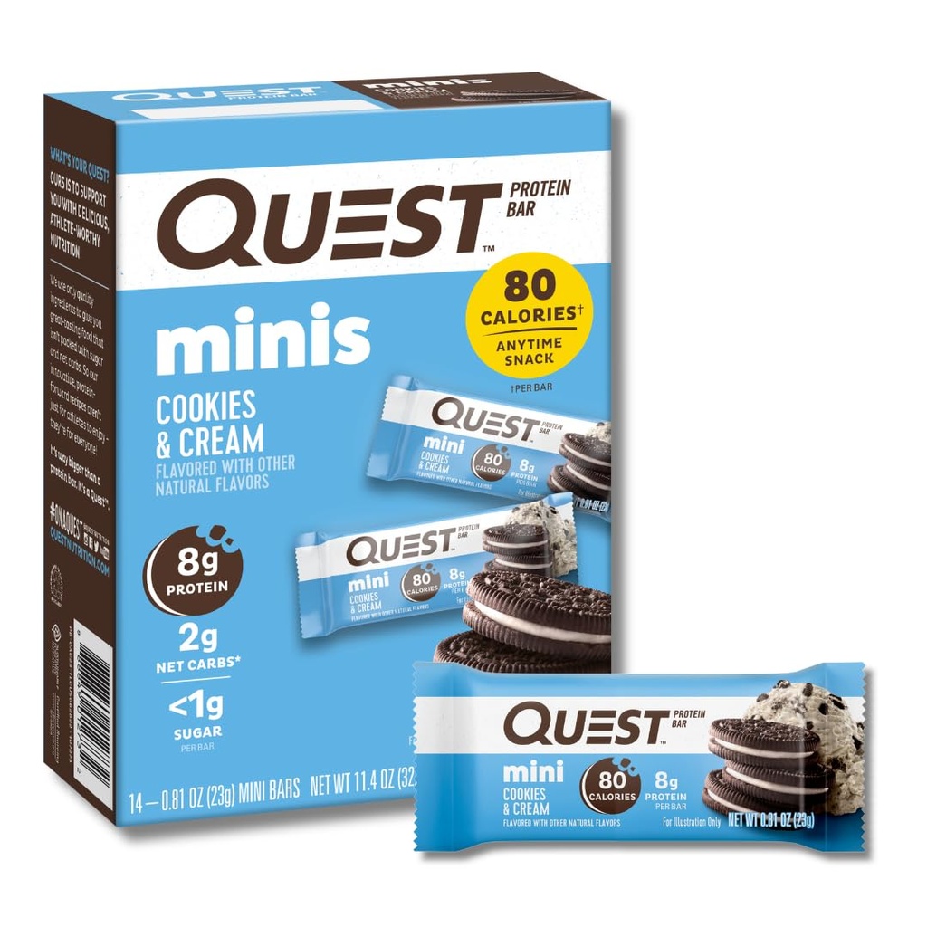 Quest Chocolate Brownie & Cookies & Cream Protein Bars Bundle, High Protein, Gluten Free, 26 Count
