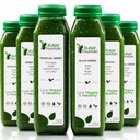 1 Day Green Juice Cleanse by Raw Fountain, All Natural Raw, Vegan Detox, Cold Pressed Juice, Great Way to Detox Your Digestive System, Kosher, Gluten Free, NO Added Sugar, 6 Bottles 12oz
