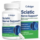Sciatic Nerve Supplement | 15-in-1 Sciatica Ease Formula with R-Alpha Lipoic Acid, Pea, L-Arginine & B-Vitamins | Antioxidant & Nervous System Health | Vegan, Non-GMO, 120 Capsules