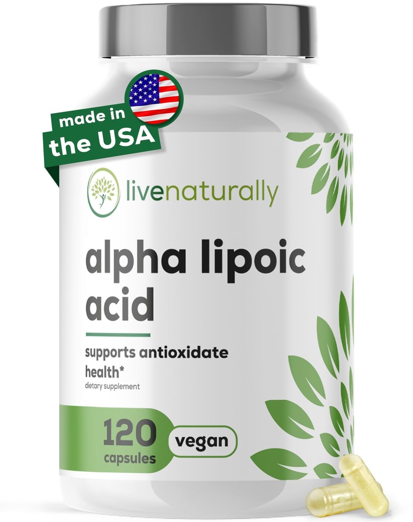 Alpha Lipoic Acid 600mg [120 Capsules] Premium antioxidant ala Supplement – Acido alfa lipoico - Made in USA