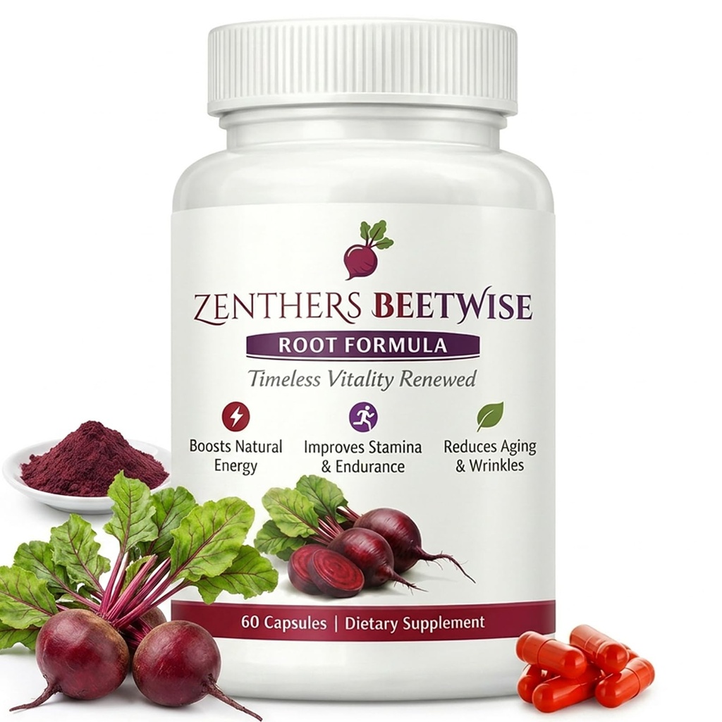 Beetwise By Zenther,Zenthers Beetwise Cold Pressed 400Mg,Natural Energy Support, Vegan-Friendly,Non-GMO-60 Capsules