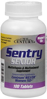 21st Century Sentry Senior Multivitamin & Multimineral Supplement Women's 50+ Tablets - 100 Tablets, Pack of 6