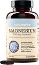 NatureWise High Absorption Marine Magnesium Supplement 300mg - Naturally Sourced Magnesium from Seawater - Non-GMO, USA Manufactured - 90 Softgels[1-Month Supply]