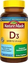Nature Made Vitamin D3 1000 IU (25 mcg), συμπλήρωμα βιταμίνης D για τα οστά, τα δόντια, τους μυς και το ανοσοποιητικό υγεία, 100 Softgels, 100 ημέρες προσφοράς