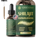 Shilajit Liquid Drops – Pure Shilajit Extract with Ashwagandha for Men & Women, Energy, Stamina & Vitality, Adaptogen Herbal Blend with Cordyceps, Rhodiola & Chaga – 4 fl oz