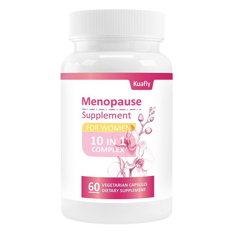Menopause Supplement for Women - 10-in-1 Complex with Ashwagandha, Dong Quai, Black Cohosh for Hormonal Balance - Supports Restful Sleep, Balanced Mood & Energy Vitality - 60 Capsules