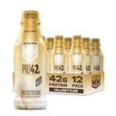Muscle Milk Pro High Protein Shake, Vanilla Creme, 14 fl oz Bottles, (12 Pack) Ultra-Filtered Milk, 42g High Quality Protein, 4g Sugar, 240 Calories, No Artificial Flavors, No Artificial Sweeteners, No Added Colors