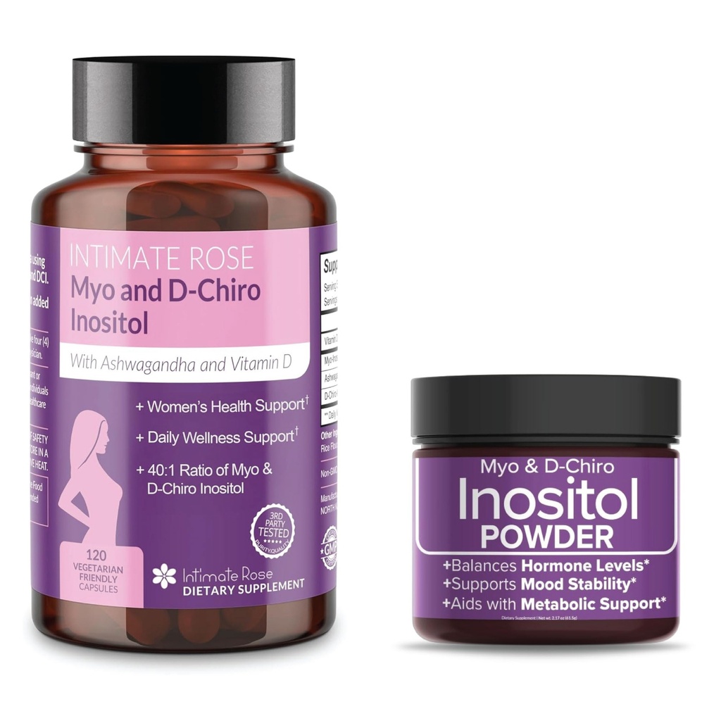 Εξοικονομήστε 10% στο Ultimate Inositol Wellness Bundle – Myo-Inositol & D-Chiro Inositol Συμπληρωματικές κάψουλες + σκόνη για ορμονική ισορροπία & υποστήριξη PSOS