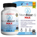 NeuroBoost IQ MAX Extra Strength Brain Support Supplement, Premium Nootropic for Focus and Memory, 60 Capsules