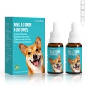 Melatonin for Dogs,Dog Sleep Aid–Anxiety Relief for Dogs, Stress, Calming, Relaxation & Sleep Support,Liquid Dog Melatonin 2Pack 2oz (60ml)