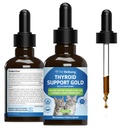 Pet Wellbeing Thyroid Support Gold for Cats - Holistic Thyroid Balance with Bugleweed & Lemon Balm, Feline Metabolic Health Supplement - NASC Certified & Vet-Formulated - 2 oz Liquid Formula