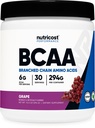 Nutricost BCAA Powder (Σταφύλι, 30 μερίδες) - Βέλτιστη 2:1:1 αναλογία, χορτοφάγοι, μη ΓΤΟ