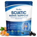 Sciatic Nerve Health Support Supplement - Neuropathy Support with Pea, R-Alpha Lipoic Acid, Benfotiamine & Vitamin B12 for Nerve Health, Mobility & Antioxidant Support, 180 Vegan Capsules