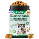 Probiotics for Dogs Digestive Health Chews 500ct Chicken Flavor | Supports healthy digestion, gut balance, and immune function with probiotics and prebiotics in tasty chicken soft chews