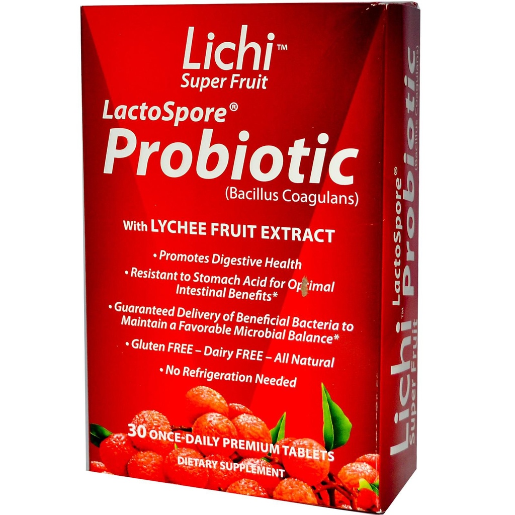 LactoSpore, Probiotic (Bacillus Coagulans), 30 Tablets by Lichi