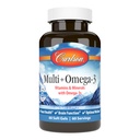 Carlson - Multi + Omega-3, Fish Oil with Vitamins & Minerals, Heart Health, Cognitive Function & Optimal Wellness, 60 Softgels