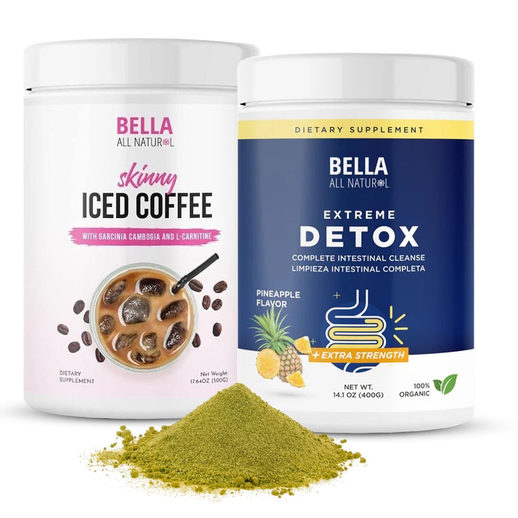 Bella All Natural Detox Pineapple and Skinny Iced Coffee