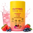 Cutting Drinking Mix | Gut Health & Energy | with Magnesium,Berberine,5-HTP,Yerba Mate &FOS | Strawberry Acai Flavored | 30 Servings