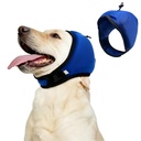 LIANZIMAU 2CM Noise Reduction Padding Dog Ear Muffs Noise Protection Comfort Calming Hoodie for Fireworks Anxiety Adjustable Dog Ear Covers for Grooming with Elastic Eye Strap Polyester