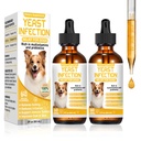 Yeast Infection Treatment for Dogs,Dog Ear Infection Treatment,Itchy Ear,Skin&Allergy Symptoms Relief-Reduces Inflammation&Relieves Irritation,Dog Supplement Drops with Multivitamins Probiotics