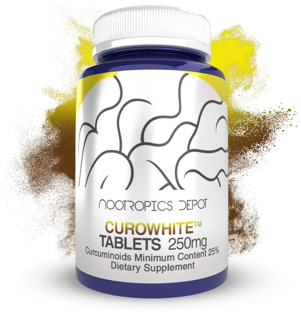 Nootropics Depot CuroWhite Curcumin Extract Tablets | 250mg (180 Count)