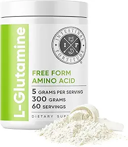 Intestinal Fortitude L-Glutamine L Glutamine Powder - Close Out - Free Form Amino Acid Supplement, Leaky Gut, Made in USA, Vegan, Unflaved, Non-GMO & Gluten-free