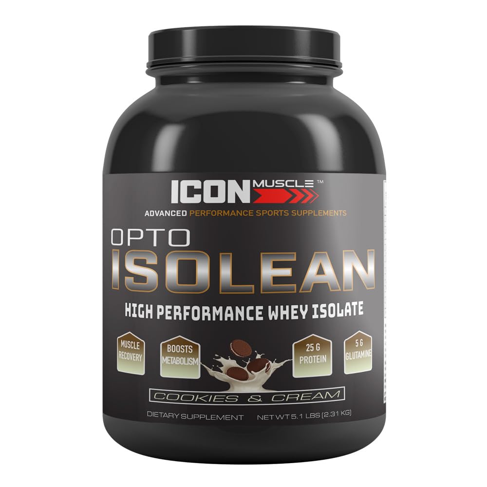 Isolean Whey Protein Powder, Cookies & Cream, 5 Pound