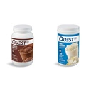 Quest Nutrition Chocolate Milkshake Protein Powder, 22g Protein, 1g Sugar, Low Carb, Gluten Free, 3 Pound, 43 Servings & Vanilla Milkshake Protein Powder, 24g of Protein, 1g of Sugar, Low Carb