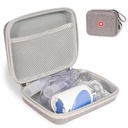 Fukumi Portable Nebulizer Carrying Case, Hard Travel Medical Bag for Inhaler Spacer, Masks, Asthma Accessories, B-Grey
