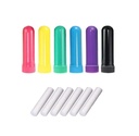6 PCS Essential Oil Aromatherapy Inhaler, Refillable Nasal Inhaler Blanks with Unscented Wicks for Congestion and Stuffy Nose