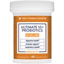 The Vitamin Shoppe Ultimate 10+ Probiotics 50 Billion CFU - 10 Probiotic Strains for Digestive Health, Immune & Gut Support (60 Vegetable Capsules)