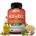 NutriFlair Βιταμίνες D3 (5000iu/125mcg) + K2 (ως Mk7) - Φτιαγμένο με Φυτικά Βασισμένα Συστατικά Plus BioPerine Black Pepper Extract, 90 Κάψουλες - Υποστηρίζει Υγιεινό Ανοσοποιητικό, Καρδιά και Υγεία - Μη-GMO χάπια