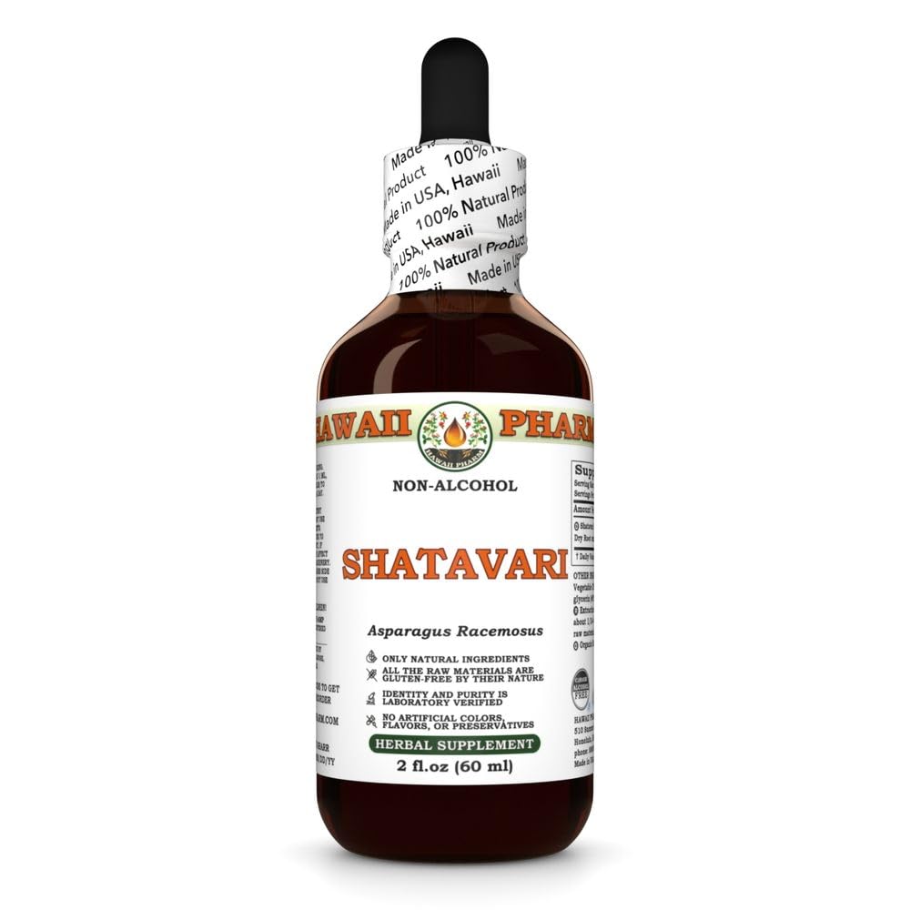 Shatavari (Asparagus Racemosus) Dry Root Glycerite, All Natural, Vegan, Lab Tested Alcohol-Free Liquid Extract - 2 fl.oz