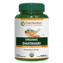 Pure Nutrition Organic Shatavari Tablets - 1200mg | 120 Count | USDA Organic | Promotes hormonal Balance & Female Reproductive Health | Non-GMO | Gluten-Free