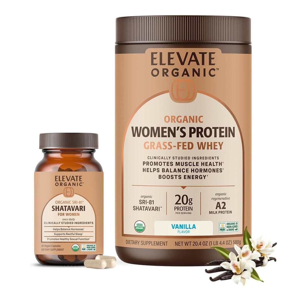 Shatavari Capsules + Whey Protein Vanilla Virtual Bundle