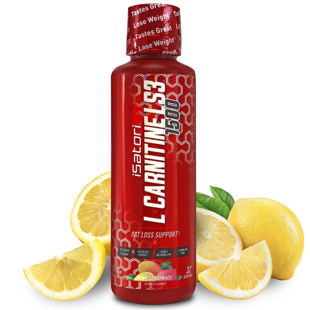 iSatori L-Carnitine LS3 1500, Triple-Blend Liquid L Carnitine Supplement, with Acetyl & Tartrate, Stimulant Free Energy, Low Calories, Sugar or Gluten, Keto-Friendly, Pink Lemonade (32 Servings)