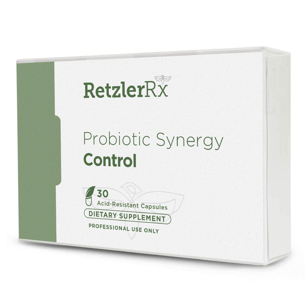 Probiotic Synergy Control by Dr. Retzler Rx™ - Probiotic Supplement to Support Gut Barrier Function - Bifidobacterium animalis subsp lactis B420 HOWARU® Gluten free, Dairy free and Soy free