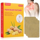 50Pcs Self-Heating Ginger Patch for Lymph and Blood Circulation, Hot Compress Pain Relief for Shoulder Neck Waist Back Hand Foot Knee Joint, Stomach Bloating and Muscle Soreness (12 * 8cm)