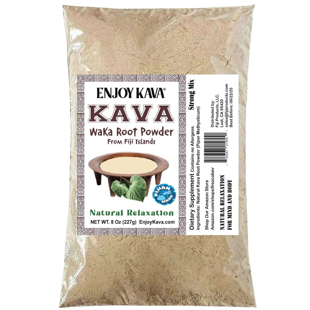 Noble Kava Powder (8 Oz Bag) Natural Kava Drink Powder, Good for Relaxing from Fiji EnjoyKava.com